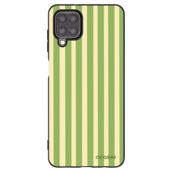 Picasee crna silikonska maskica za Samsung Galaxy M12 M127F - Lines Matcha