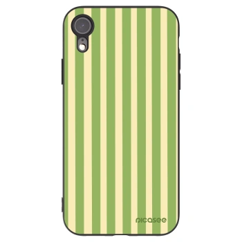 Picasee crna silikonska maskica za Apple iPhone XR - Lines Matcha