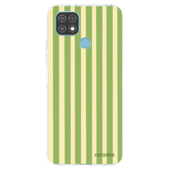 Picasee silikonska prozirna maskica za Realme C21 - Lines Matcha
