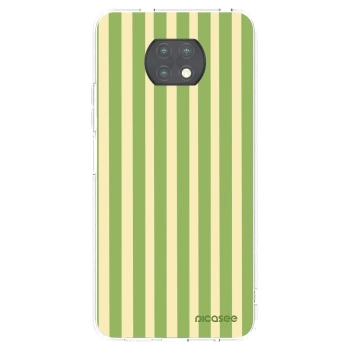 Picasee silikonska prozirna maskica za Xiaomi Redmi Note 9T - Lines Matcha