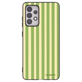 Picasee crna silikonska maskica za Samsung Galaxy A52s 5G A528B - Lines Matcha