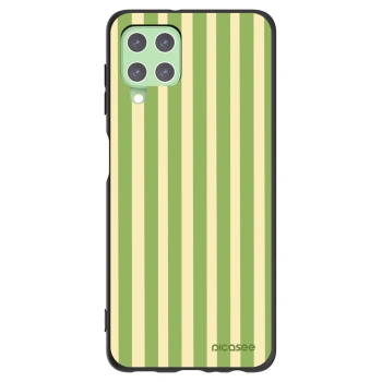 Picasee crna silikonska maskica za Samsung Galaxy A22 A225F 4G - Lines Matcha