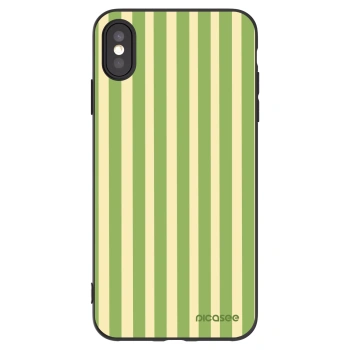 Picasee crna silikonska maskica za Apple iPhone XS Max - Lines Matcha