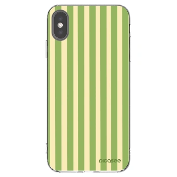 Picasee silikonska prozirna maskica za Apple iPhone XS Max - Lines Matcha