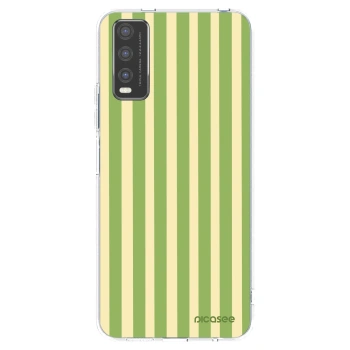 Picasee silikonska prozirna maskica za Vivo Y20s - Lines Matcha
