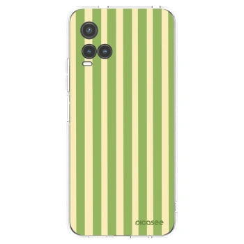 Picasee silikonska prozirna maskica za Vivo Y33s - Lines Matcha