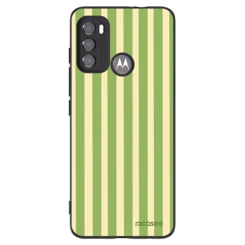 Picasee crna silikonska maskica za Motorola Moto G60 - Lines Matcha