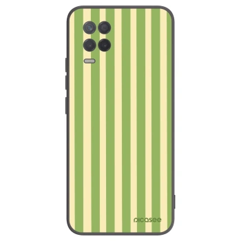 Picasee crna silikonska maskica za Realme 8 5G - Lines Matcha