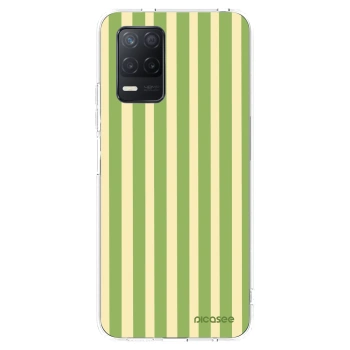 Picasee silikonska prozirna maskica za Realme 8 5G - Lines Matcha