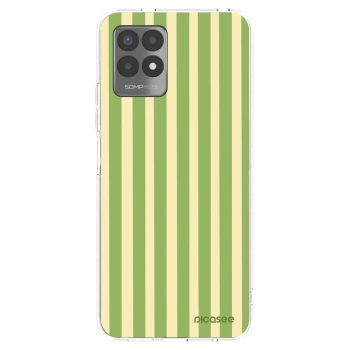 Picasee silikonska prozirna maskica za Realme 8i - Lines Matcha