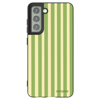 Picasee crna silikonska maskica za Samsung Galaxy S21 FE 5G - Lines Matcha