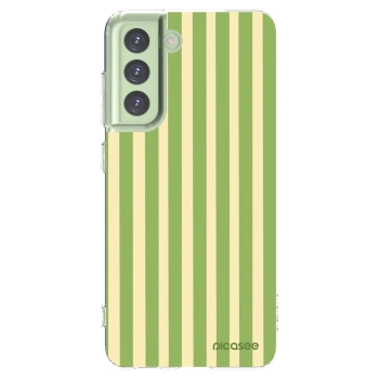 Picasee silikonska prozirna maskica za Samsung Galaxy S21 FE 5G - Lines Matcha