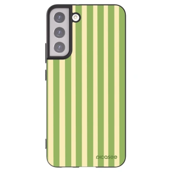 Picasee crna silikonska maskica za Samsung Galaxy S22+ 5G - Lines Matcha