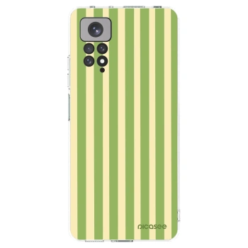 Picasee silikonska prozirna maskica za Xiaomi Redmi Note 11S 4G - Lines Matcha