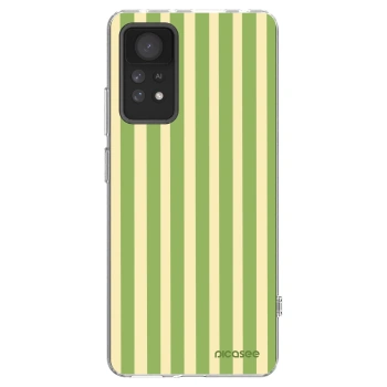 Picasee silikonska prozirna maskica za Xiaomi Redmi Note 11 Pro 5G - Lines Matcha
