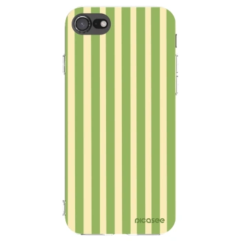 Picasee silikonska prozirna maskica za Apple iPhone SE 2022 - Lines Matcha
