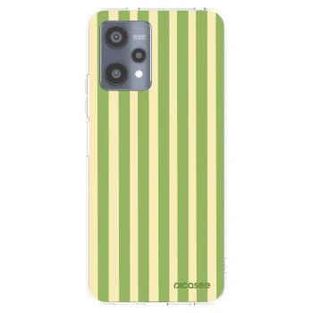 Picasee silikonska prozirna maskica za Realme 9 Pro 5G - Lines Matcha