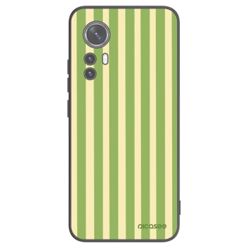 Picasee crna silikonska maskica za Xiaomi 12 - Lines Matcha