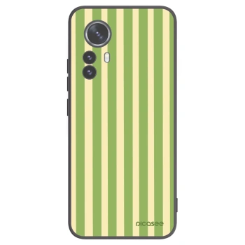 Picasee crna silikonska maskica za Xiaomi 12 Pro - Lines Matcha