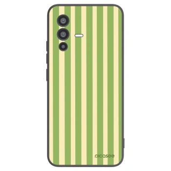 Picasee crna silikonska maskica za Vivo V23 5G - Lines Matcha