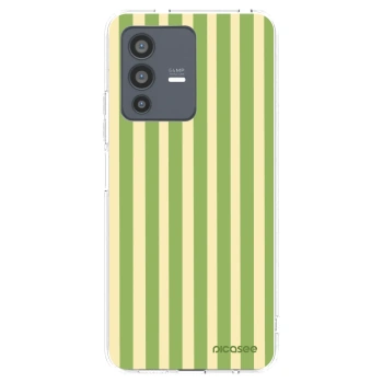 Picasee silikonska prozirna maskica za Vivo V23 5G - Lines Matcha