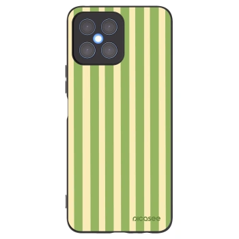 Picasee crna silikonska maskica za Honor X8 4G - Lines Matcha