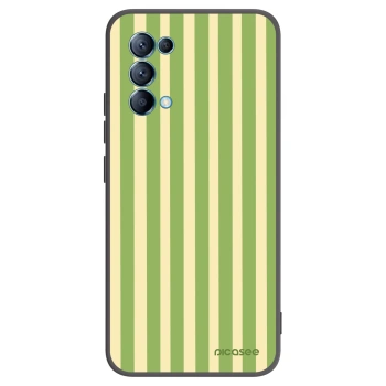 Picasee crna silikonska maskica za OPPO A16s - Lines Matcha