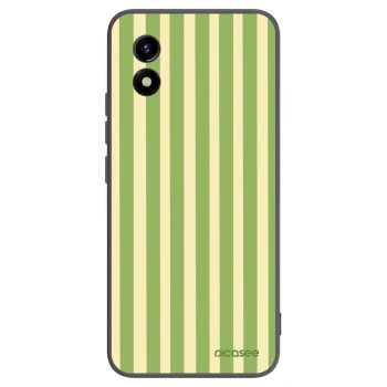 Picasee crna silikonska maskica za Vivo Y01 - Lines Matcha