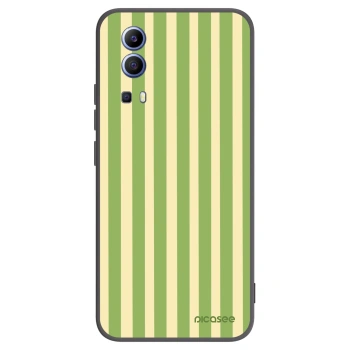 Picasee crna silikonska maskica za Vivo Y52 5G - Lines Matcha