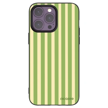 Picasee crna silikonska maskica za Apple iPhone 14 Pro Max - Lines Matcha