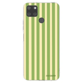 Picasee silikonska prozirna maskica za Realme C21Y - Lines Matcha