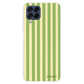 Picasee silikonska prozirna maskica za Samsung Galaxy M53 5G - Lines Matcha