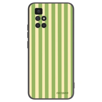 Picasee crna silikonska maskica za Xiaomi Redmi 10 (2022) - Lines Matcha