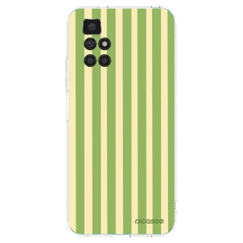 Picasee silikonska prozirna maskica za Xiaomi Redmi 10 (2022) - Lines Matcha