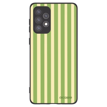Picasee crna silikonska maskica za Samsung Galaxy A73 5G - Lines Matcha