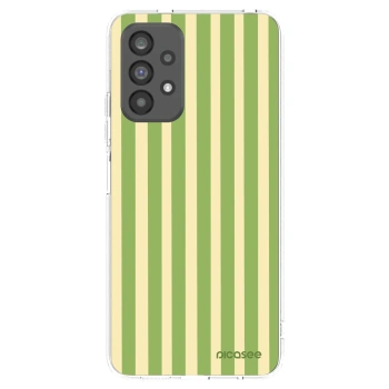 Picasee silikonska prozirna maskica za Samsung Galaxy A73 5G - Lines Matcha