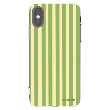 Picasee silikonska prozirna maskica za Apple iPhone X/XS - Lines Matcha