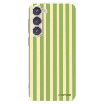 Picasee silikonska prozirna maskica za Samsung Galaxy S23+ 5G - Lines Matcha