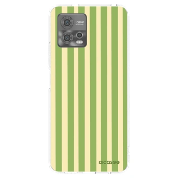 Picasee silikonska prozirna maskica za Motorola Moto G72 - Lines Matcha