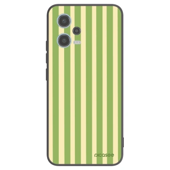 Picasee crna silikonska maskica za Xiaomi Redmi Note 12 5G - Lines Matcha