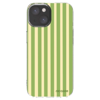 Picasee silikonska prozirna maskica za Apple iPhone 15 - Lines Matcha