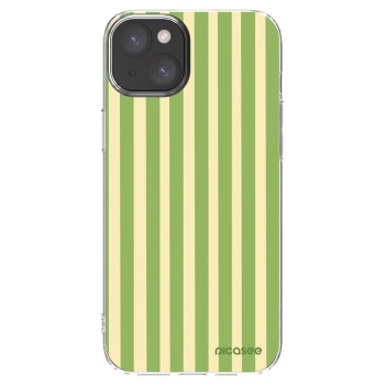 Picasee silikonska prozirna maskica za Apple iPhone 15 Plus - Lines Matcha
