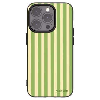 Picasee crna silikonska maskica za Apple iPhone 15 Pro - Lines Matcha