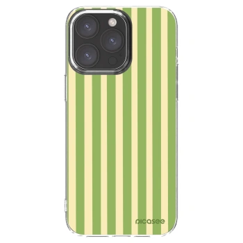 Picasee silikonska prozirna maskica za Apple iPhone 15 Pro Max - Lines Matcha