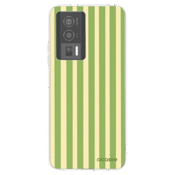 Picasee silikonska prozirna maskica za Xiaomi Poco F5 Pro 5G - Lines Matcha