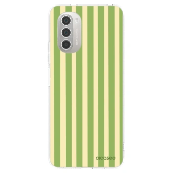 Picasee silikonska prozirna maskica za Motorola Moto G51 - Lines Matcha
