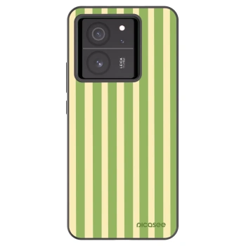 Picasee crna silikonska maskica za Xiaomi 13T - Lines Matcha