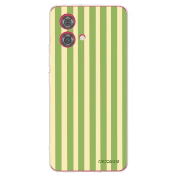 Picasee silikonska prozirna maskica za Motorola Moto G84 5G - Lines Matcha