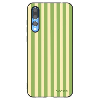 Picasee crna silikonska maskica za Huawei P20 Pro - Lines Matcha