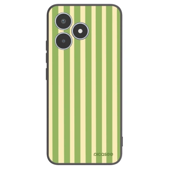 Picasee crna silikonska maskica za Realme C53 - Lines Matcha